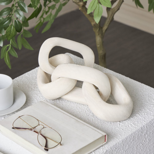 Eslabones Decorativos Adorno Cadena Beige