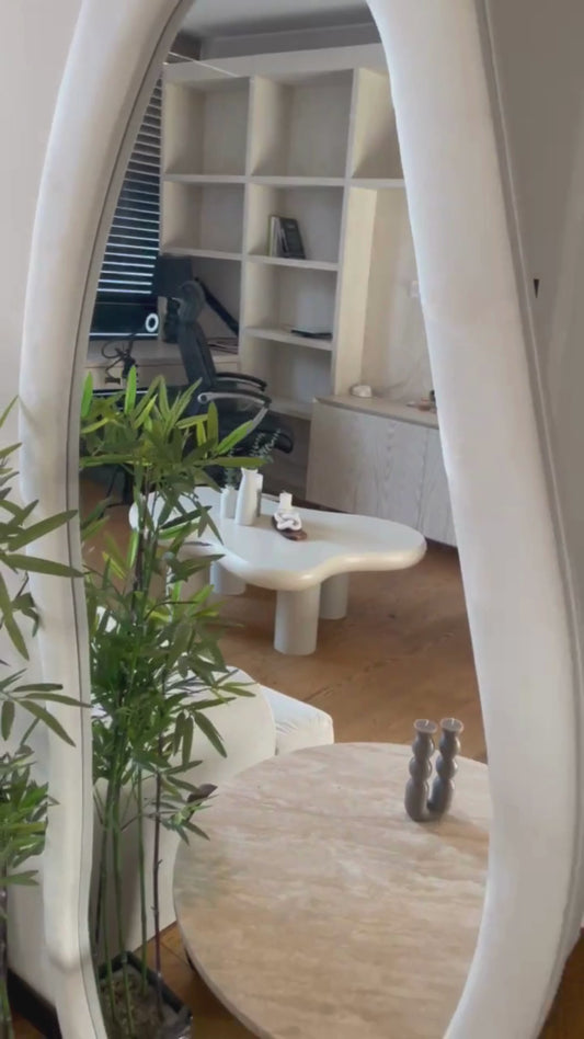 Espejo Decorativo Irregular con Borde Terciopelo